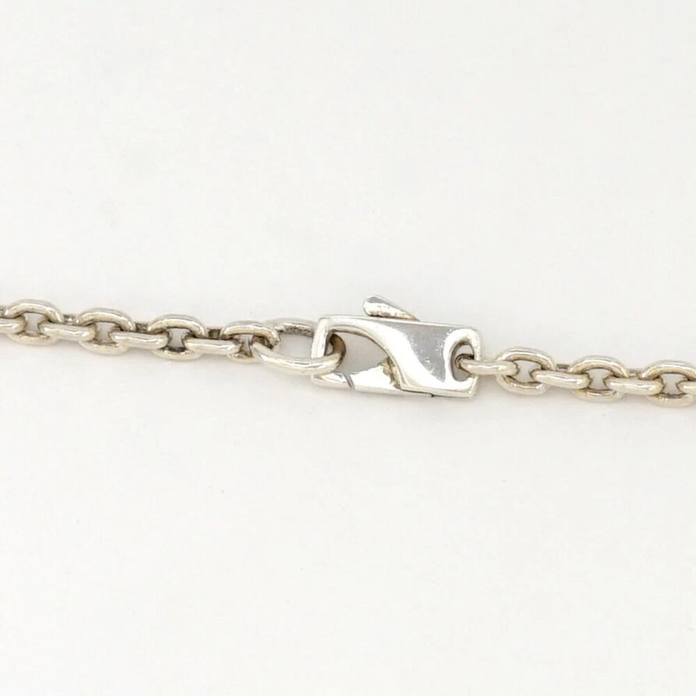 GUCCI G Logo Pendant Necklace 18" Silver 925 Auth w/Bag #22904 - Picture 5 of 9